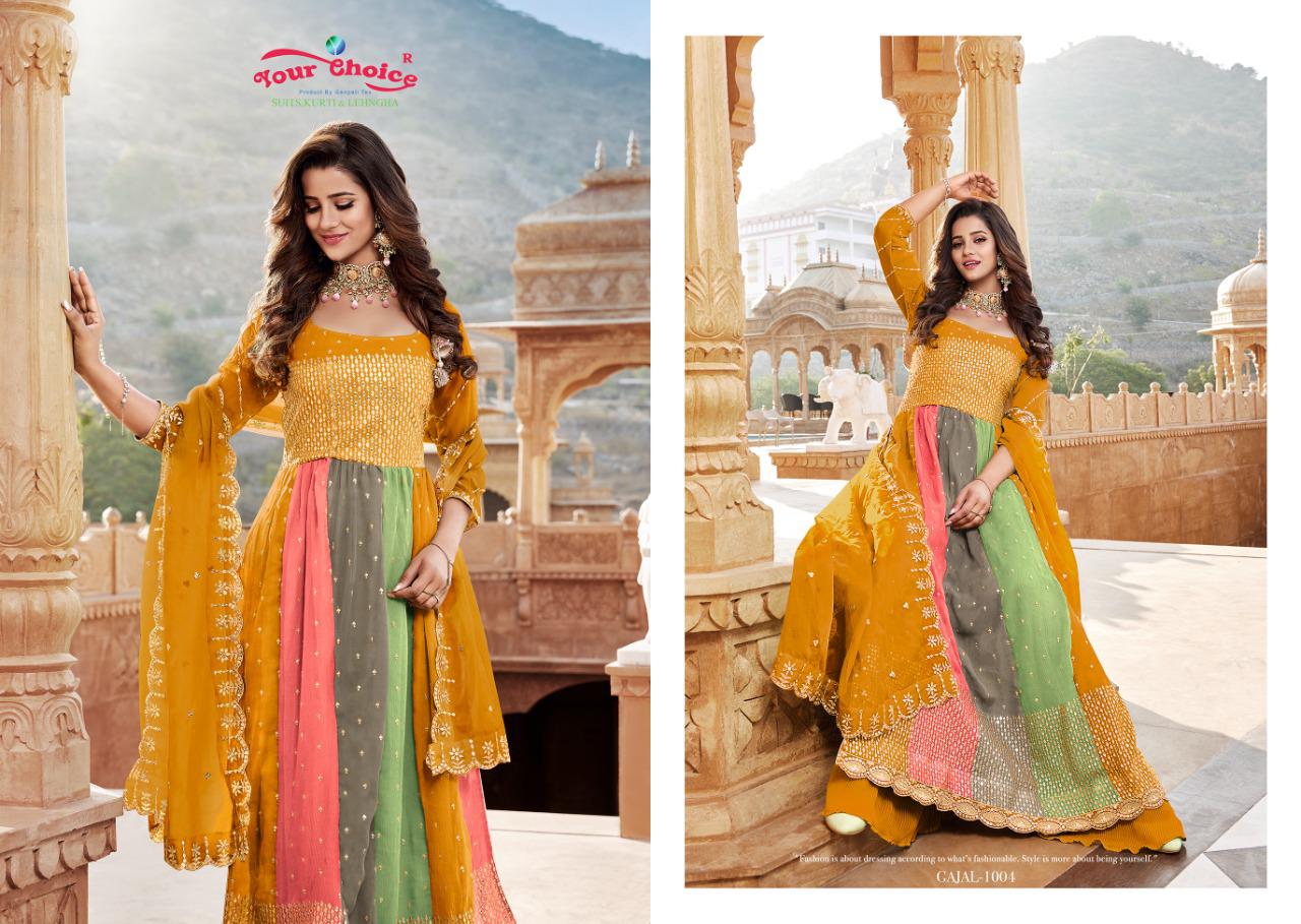 Your Choice Gajal Heavy Wedding Wear Wholesale Georgette Anarkali Suits 